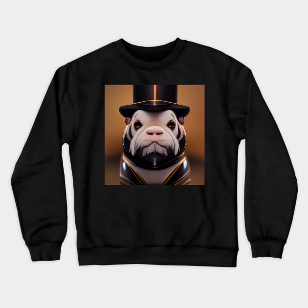 pug in a suit 03 Crewneck Sweatshirt by heartyARTworks